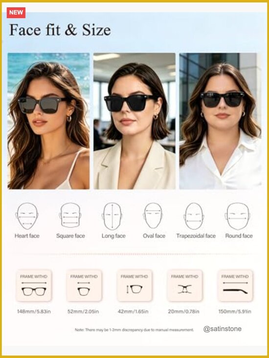 Polarized Square Sunglasses UV400 TR90 Frame Acetate Temples main image 5